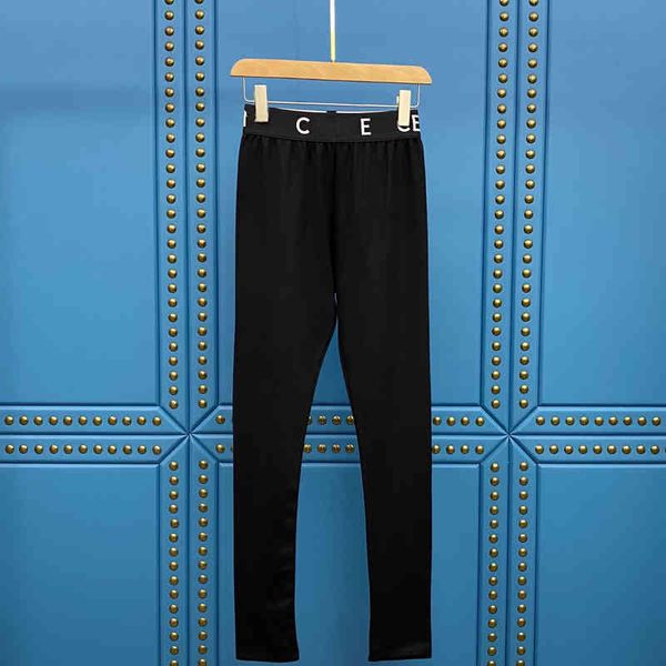 pure yuan version designer early spring women's webbed bottoming wear high waist thin tight small pencil pants, Black;white
